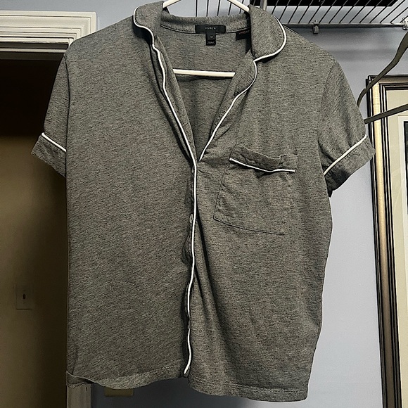 J. Crew Pajama Lounge Button Up Shirt - Picture 1 of 6